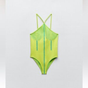 SEAMLESS BODYSUIT lime green